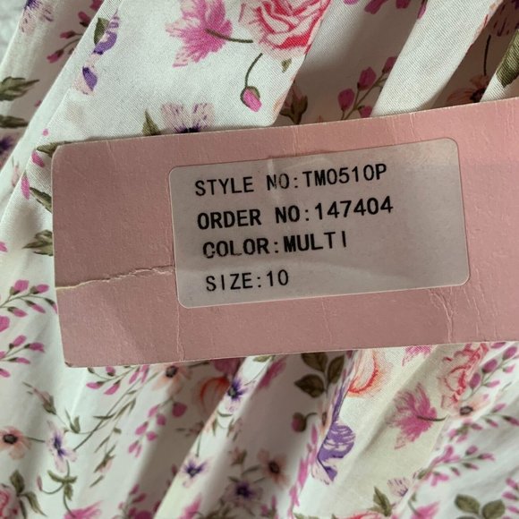 Collective The Label Petite Cross Back Tiered Floral Midi Dress Size 6 NWT 8941‎ - Picture 11 of 15